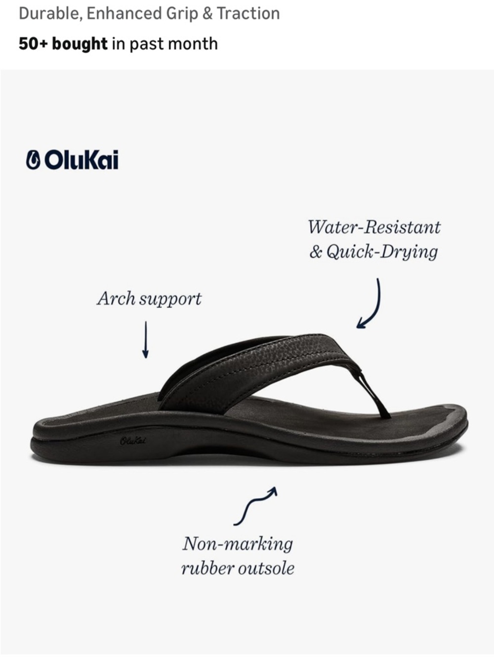 OluKai 'Ohana Flip-Flop Sandal in Warm Sand - Picture 5 of 8